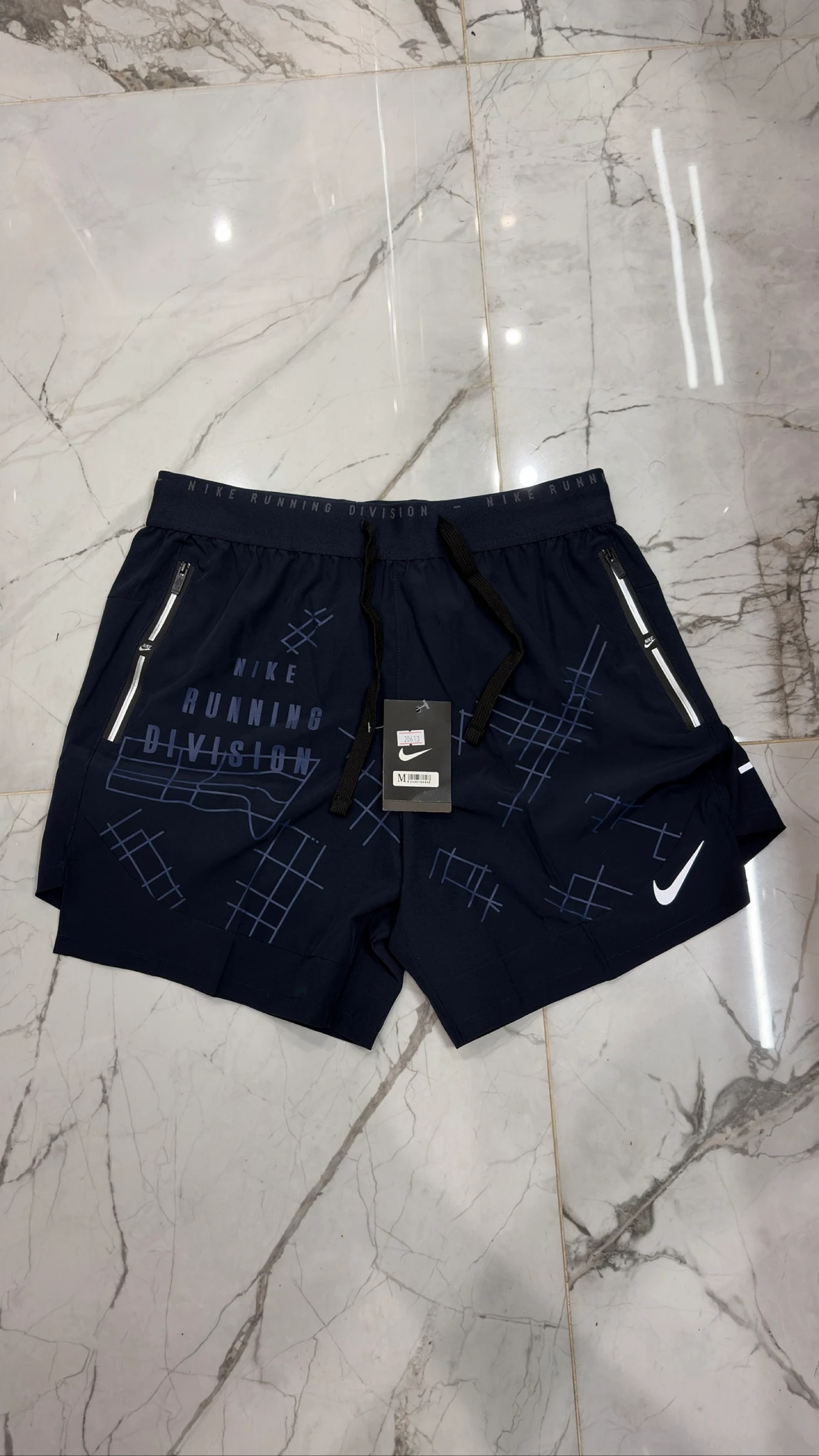 Short Nike Running Division Bleu Foncé Taille M